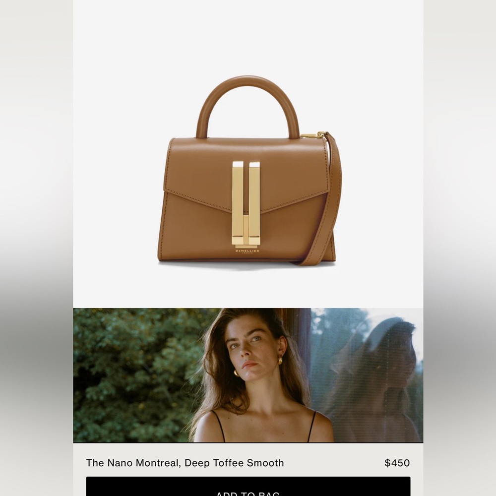 DeMellier Nano Montreal Handbag Genuine Leather - Picture 2 of 16